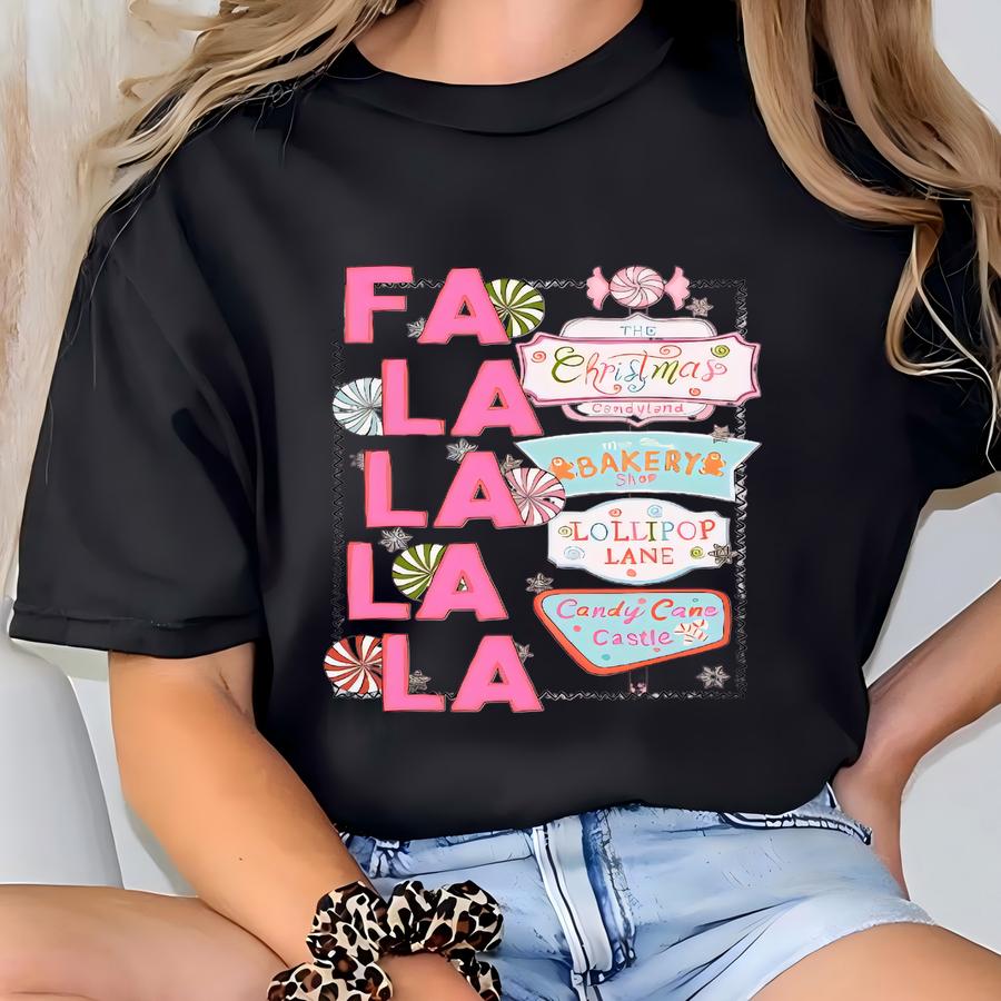 Fun Christmas Shirt, Fa La La La La, Christmas Sweatshirt T-shirt