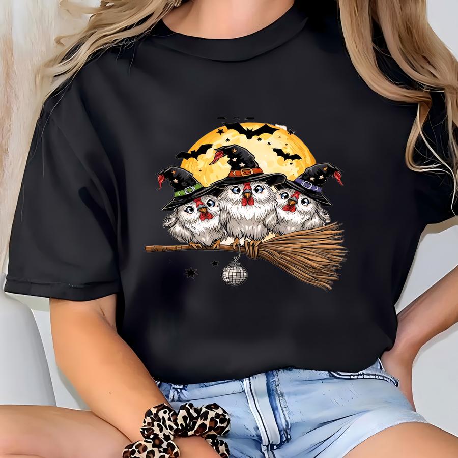 Chicken Witch Halloween Shirt: Unisex Tee T-shirt