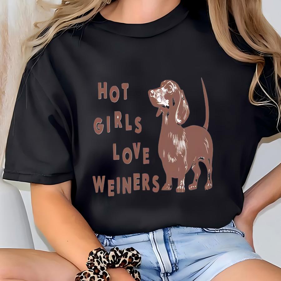 Weenie Dog T Shirt Cute Dachshund Graphic Tee Shirt Dog Lover Apparel T-shirt