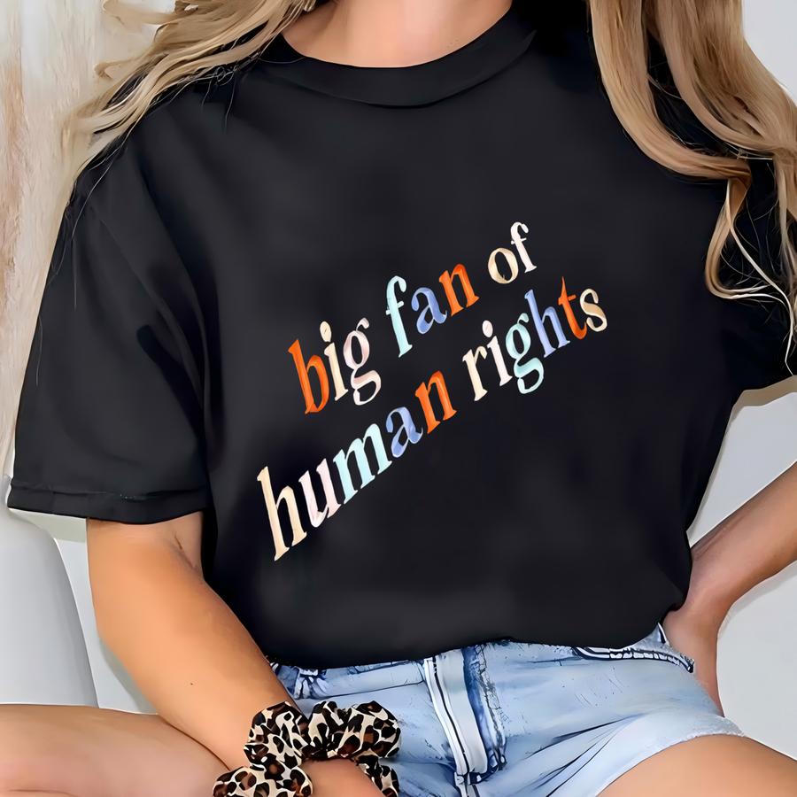 Big Fan Of Human Rights Sweatshirt, No Human Is Illegal Crewneck, Practice Empathy Shirt, Human Rights Tee, Everyone Is Welcome T-shirt