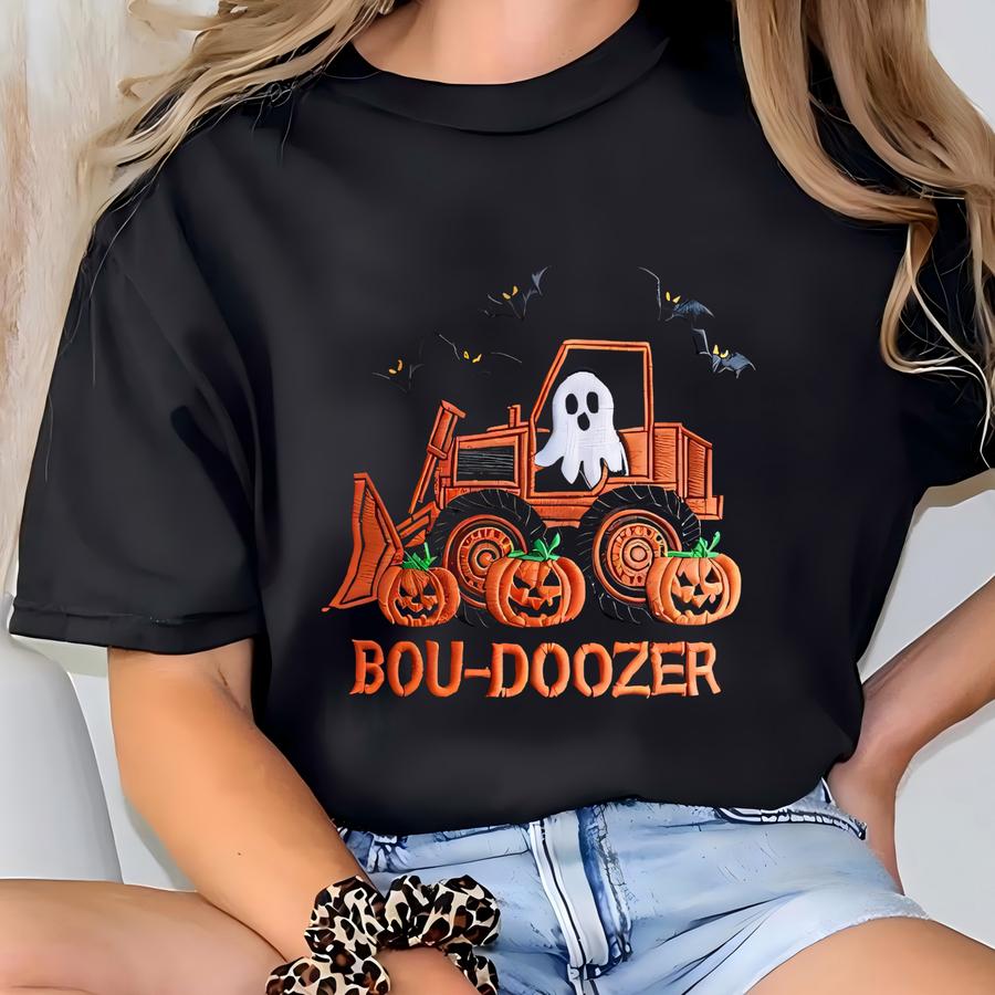 Funny Boo Doozer Halloween Kids Sweatshirt, Boo-dozer Youth Sweatshirt, Fall Truck Shirt, Kids Fall Sweatshirt T-shirt