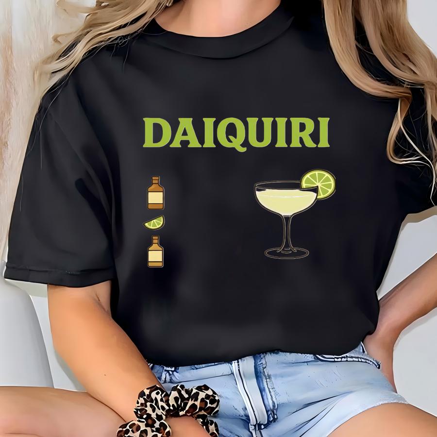 Daiquiri Cocktail Recipe Shirt: Rum Lime Drink, Bartender Gift T-shirt