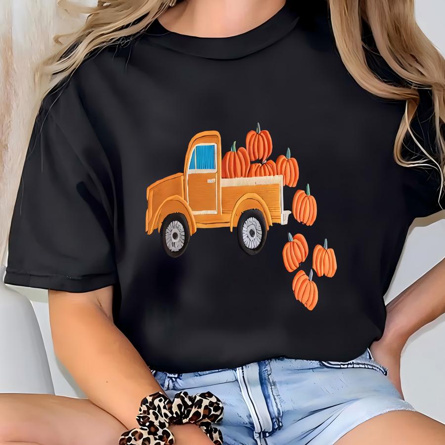 Pumpkin Truck Kids Sweatshirt, Dump Truck Shirt, Toddler Fall Shirt, Kids Fall Sweatshirt, Thanksgiving Kids Sweatshirt T-shirt