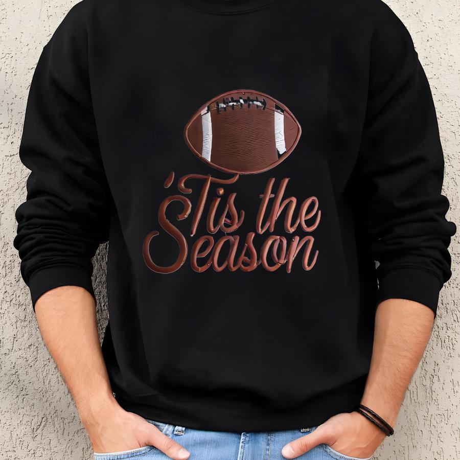 Tis The Season Football Youth Sweatshirt, Football Game Day Sweatshirt, Football Season Shirt, Kids Football Sweatshirt Sweatshirt