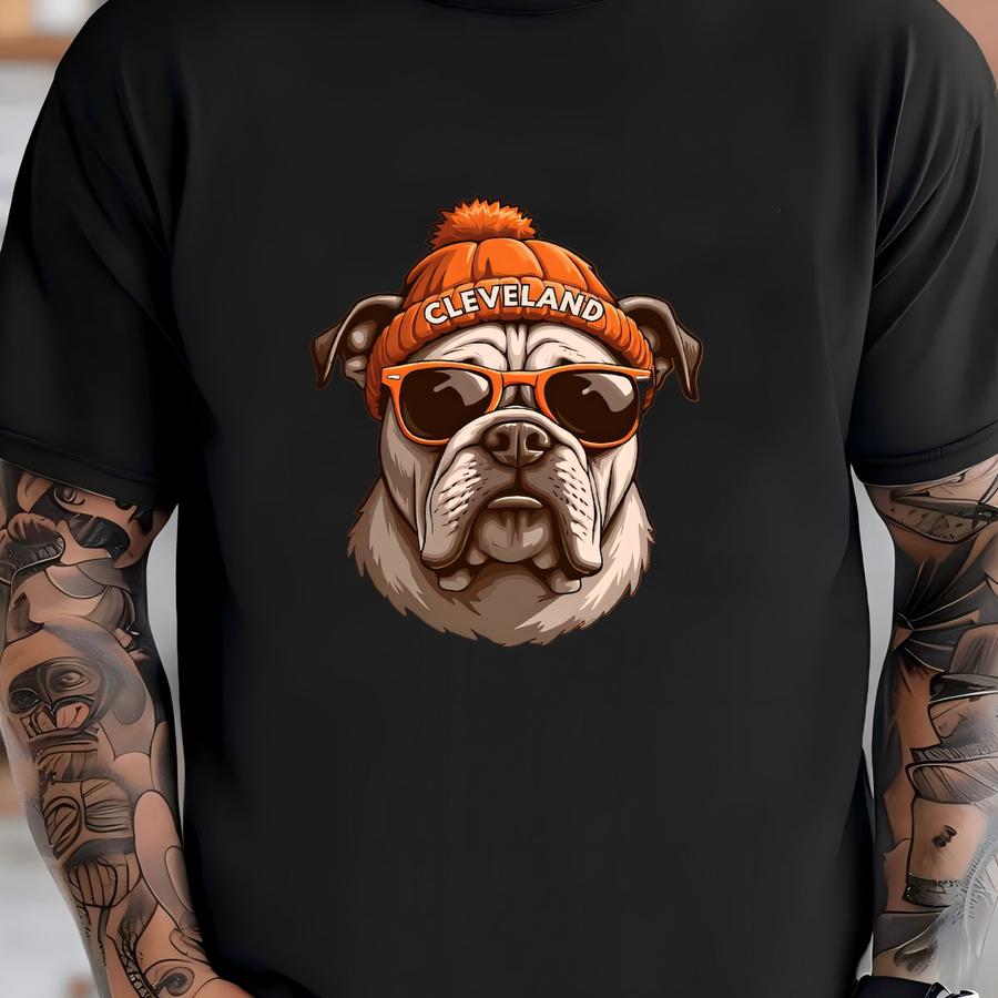 Cleveland Football Unisex Apparel, Mens Womens Hoodies/crewneck Sweatshirts/hoodies, Gift Sports Fan, Game Day Outfit, Mascot Glasses Hat T-shirt