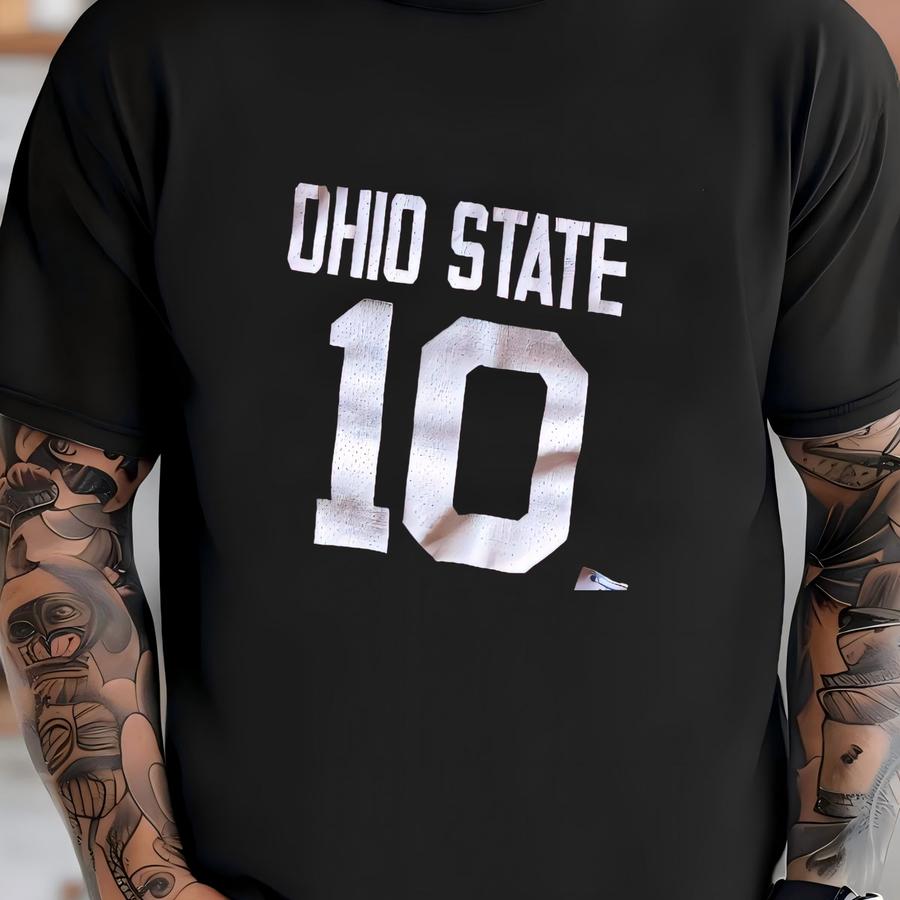 Vintage 80’s Rare Champion Ohio State Buckeyes University Crop Style #10 Jersey Xs/s T-shirt