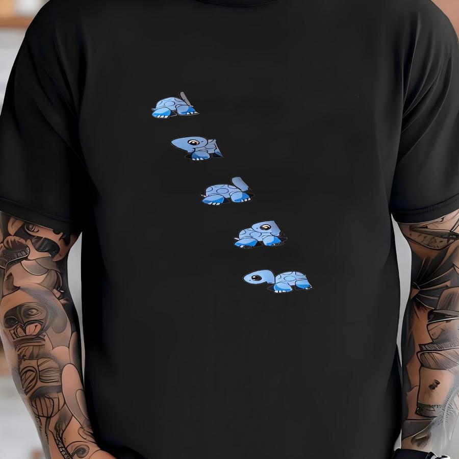 Large, Y2k Gossip Glitter Turtle Shirt T-shirt