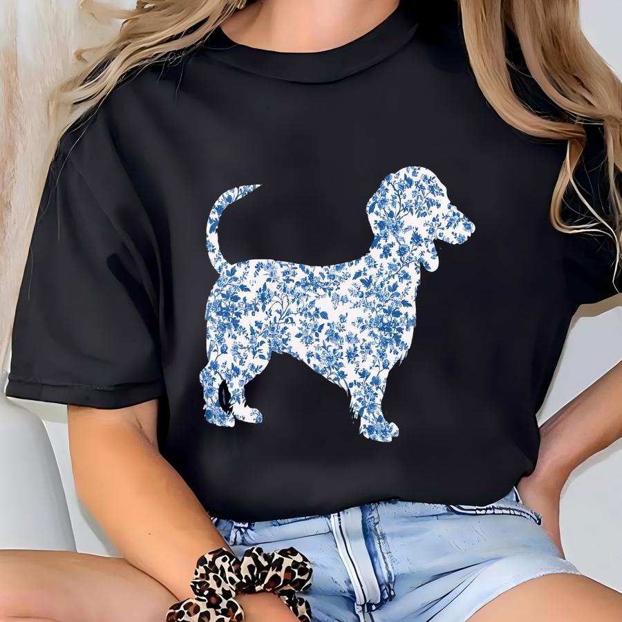 ® Toile Floral Dachshund Sweatshirt, Wiener Dog Mom Sweatshirt, Dachshund Owner Gift, Dachshund Mom Gift, Wiener Sweatshirt T-shirt