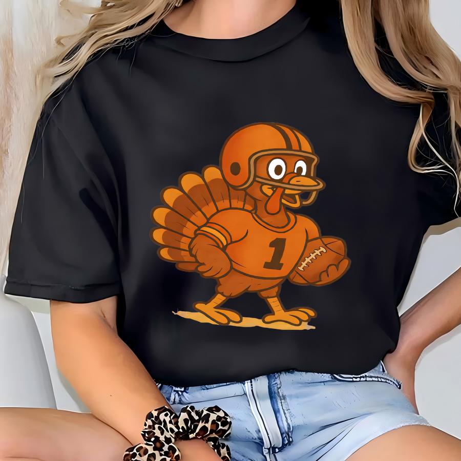 ® Turkey American Football Tshirt, Thanksgiving Shirt, Tis The Season Shirt, Thankful Shirt, Thanksgiving Gift, Fall Shirt T-shirt
