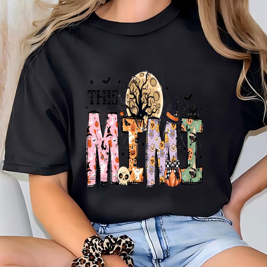 Custom Halloween Mimi Sweatshirt With Kids Name On Sve, This Mimi Loves Her Boos Sweater, Grandma Halloween Gift, Halloween Ghost Sweater T-shirt