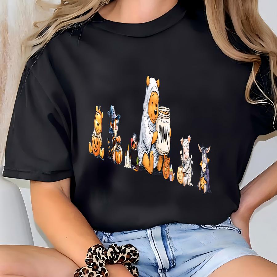 ® Ghost Pooh Bear Shirt, Hunny Halloween Shirt, Eeyore Piglet Tigger Halloween Shirt, Halloween Party Shirt, T-shirt