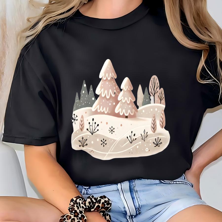 Personalized Winter Wonderland Christmas Ornament | Holiday Ceramic Ornament T-shirt