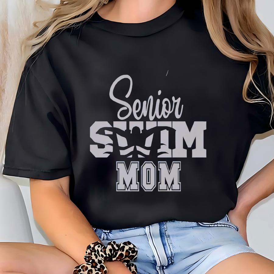Senior Swim Mom Sweatshirt Custom Swim Team Senior Mom Crewneck Matching Senior Swim Mom Shirt Personalized Swim Gift Class Of 2026 T-shirt