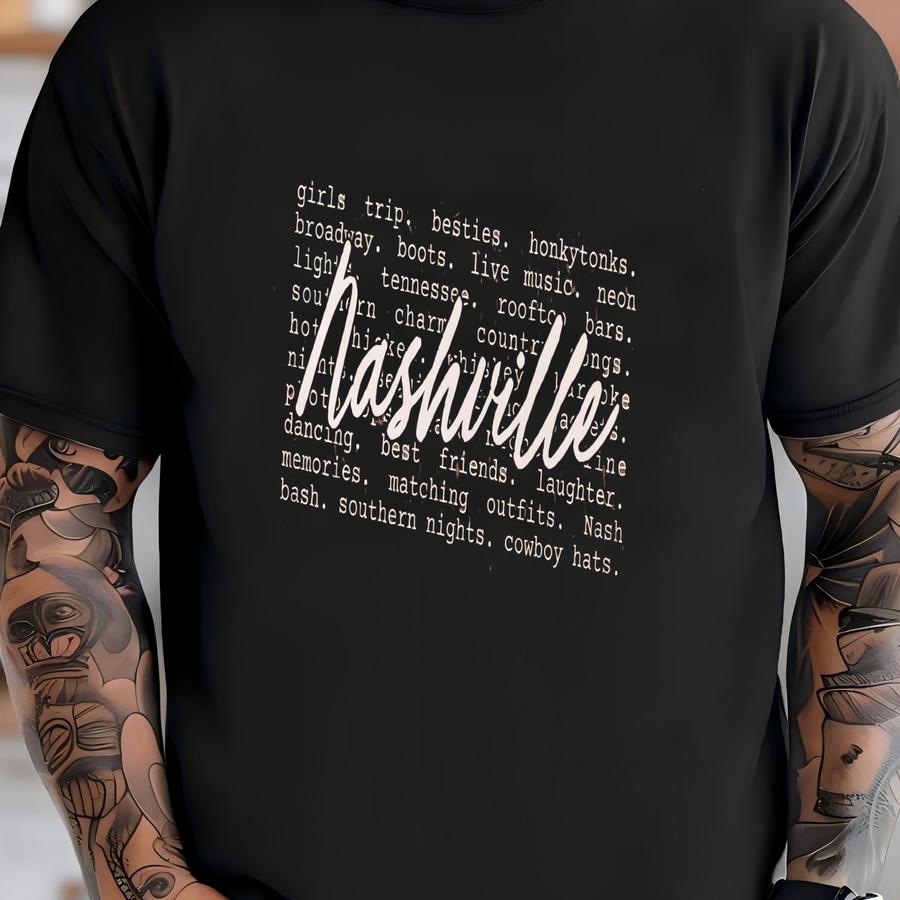 Nashville Girls Trip Shirt: Bachelorette Weekend Gift, Nashville Vacation Apparel T-shirt