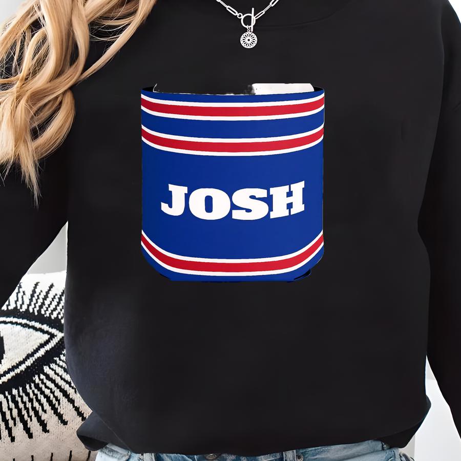 Customized Buffalo Football Jersey Can Cooler Sve - Personalized Drink Holder For Tailgate, Bbq And Gameday Gift Sweatshirt