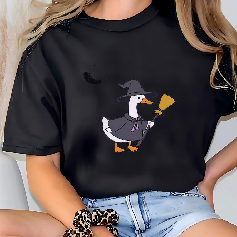 Spooky Goose Shirt Spooky Goose On The Loose Halloween Silly Goose Shirt Witchy Goose Shirt Witch Goose Shirt Goosebumps Shirt T-shirt