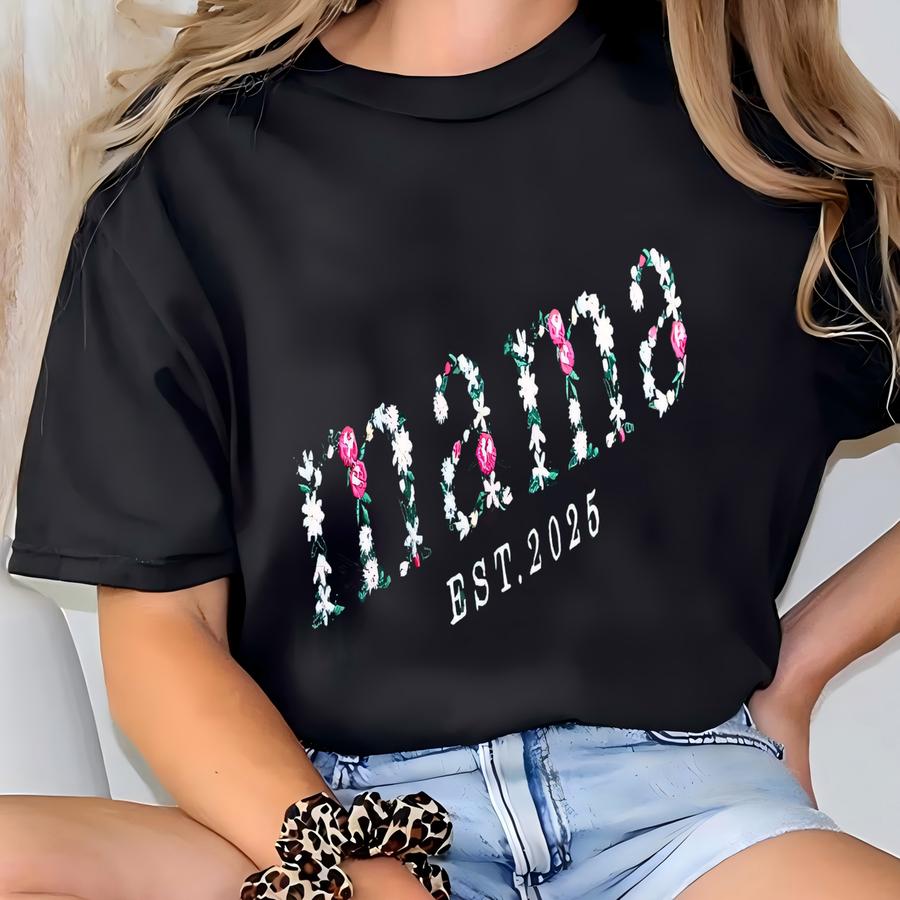 Floral Mama Sweatshirt, Custom Grandma/auntie/grammie/nana Sweatshirt With Kid's Name On Sve, Mother's Day Gift For Mom T-shirt