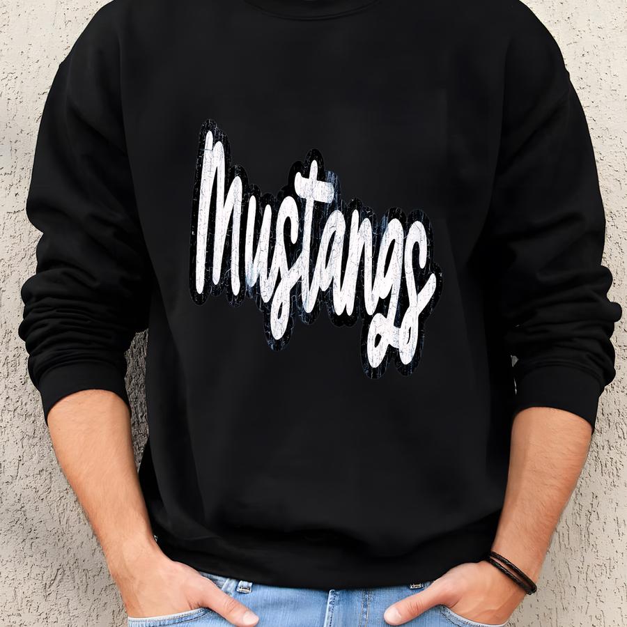 ® Mustangs Mascot Shirt, Vintage Mustangs Team Shirt, Mustangs Football Team T-shirt, Mustangs Shirt, Mustangs Gameday Shirt Sweatshirt
