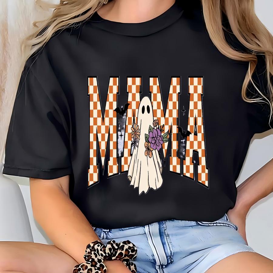 Halloween Mama Ghost Sweatshirt, Scary Halloween Mama Shirt, Halloween Horror Mama Tee, Spooky Mom Hoodie, Mama Ghost Tshirt T-shirt