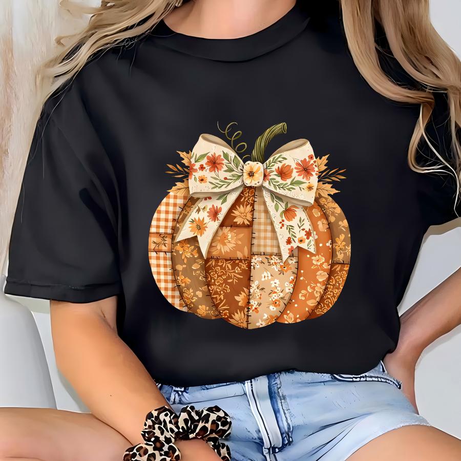 ® Patchwork Pumpkin Hoodie, Autumn Pumpkin Shirt, Halloween Pumpkin Shirt, Fall Pumpkin Shirt, Pumpkin Shirt, Autumn Fall Tee T-shirt
