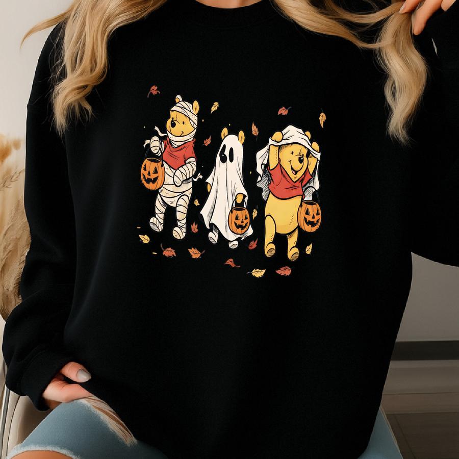 ® Ghost Pooh Bear Shirt, Halloween Shirt, Halloween Shirt, Halloween Party Shirt, Pooh Pumpkin Shirt Sweatshirt