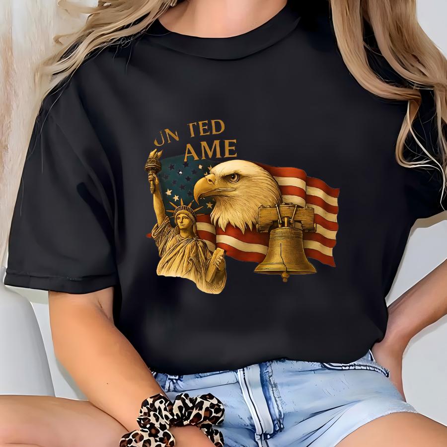 America 250th Anniversary Sweatshirt, Patriotic Sweater, Usa Eagle Sweatshirt, Statue Of Liberty, Independence Sweater, Free America Hoodie T-shirt