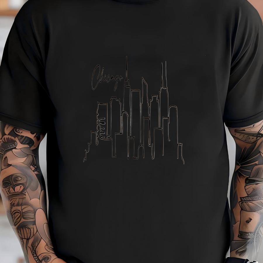 Chicago Skyline Sweatshirt, Chicago Travel Gift, Chicago Souvenir, Chicago City Crewneck, Chicago Pride Crewneck, Chicago Lover Sweatshirt T-shirt