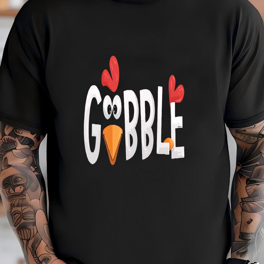 Gobble Turkey Thanksgiving Shirt, Gooble, Pumpkin Spice Fall Vibes, Gobble Gobble, Thankful Grandma, Friendsgiving Thanksgiving Hoodie T-shirt