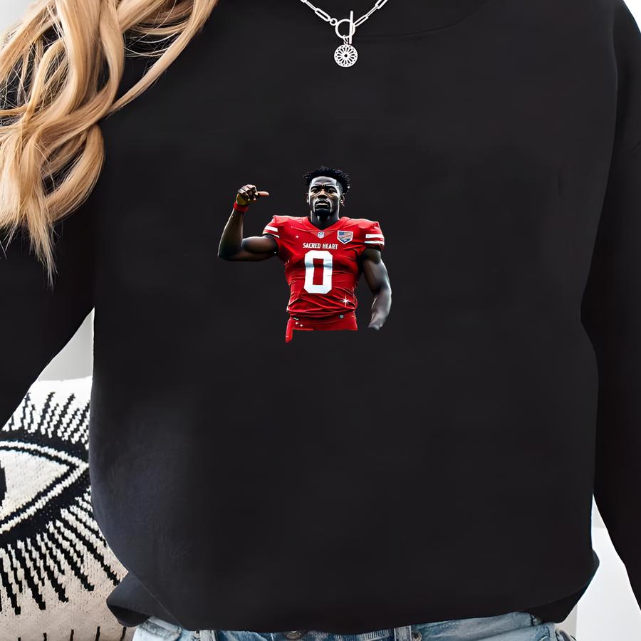 Custom Football Shirt Player Photo Name | Personalized Sports Mom Dad Gift | Team Spirit Hoodie Sweatshirt | Game Day Family Wear Sweatshirt
