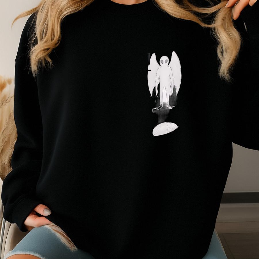 Mothman Mug | Funny Cryptid Coffee Cup | Gothic Paranormal Folklore Gift For Myth Lovers Sweatshirt