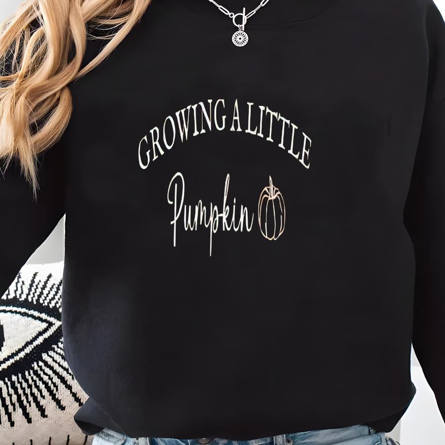 Growing A Little Pumpkin Shirt, Baby Announcement, Minimalist Fall Pregnancy Tee, Thanksgiving Baby Reveal Sweatshirt