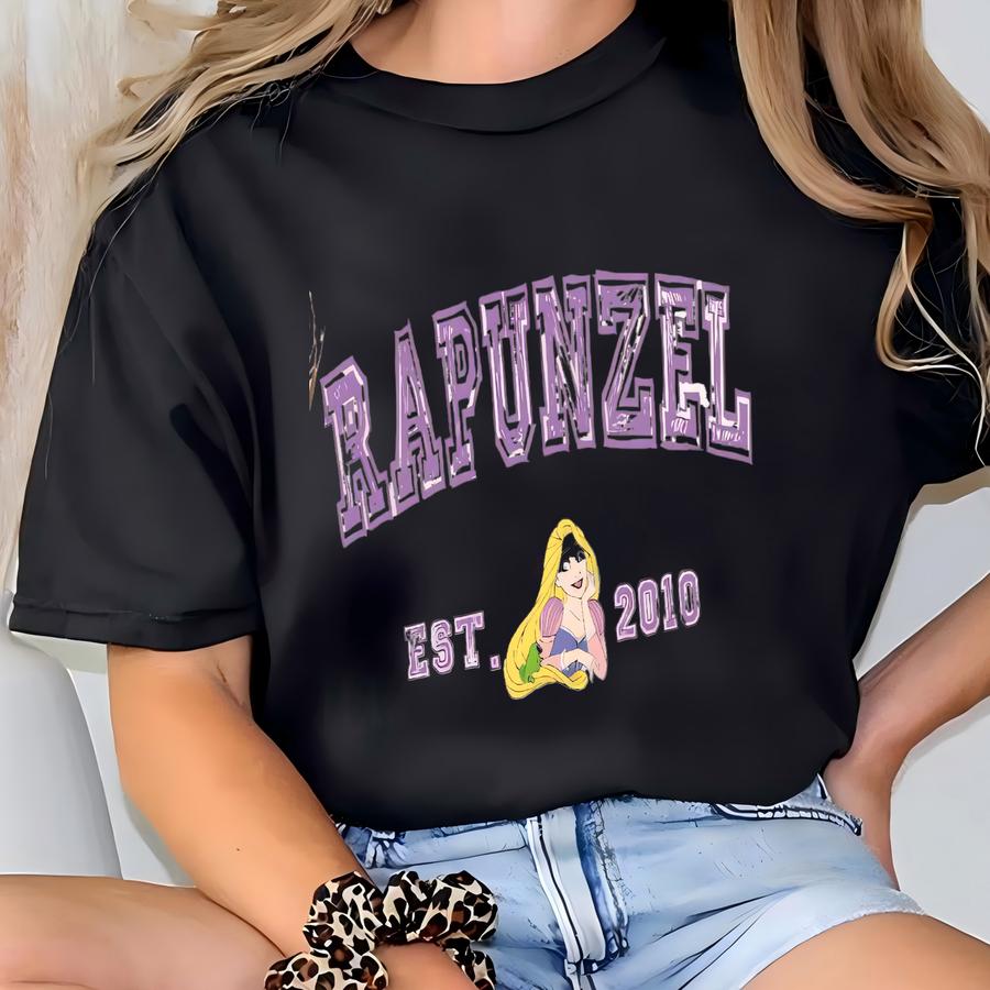 Retro Princess Rapunzel Shirt, Princess Rapunzel Gift For Kids Hoodie, Vintage Tangled Rapunzel Floral Shirt, T-shirt