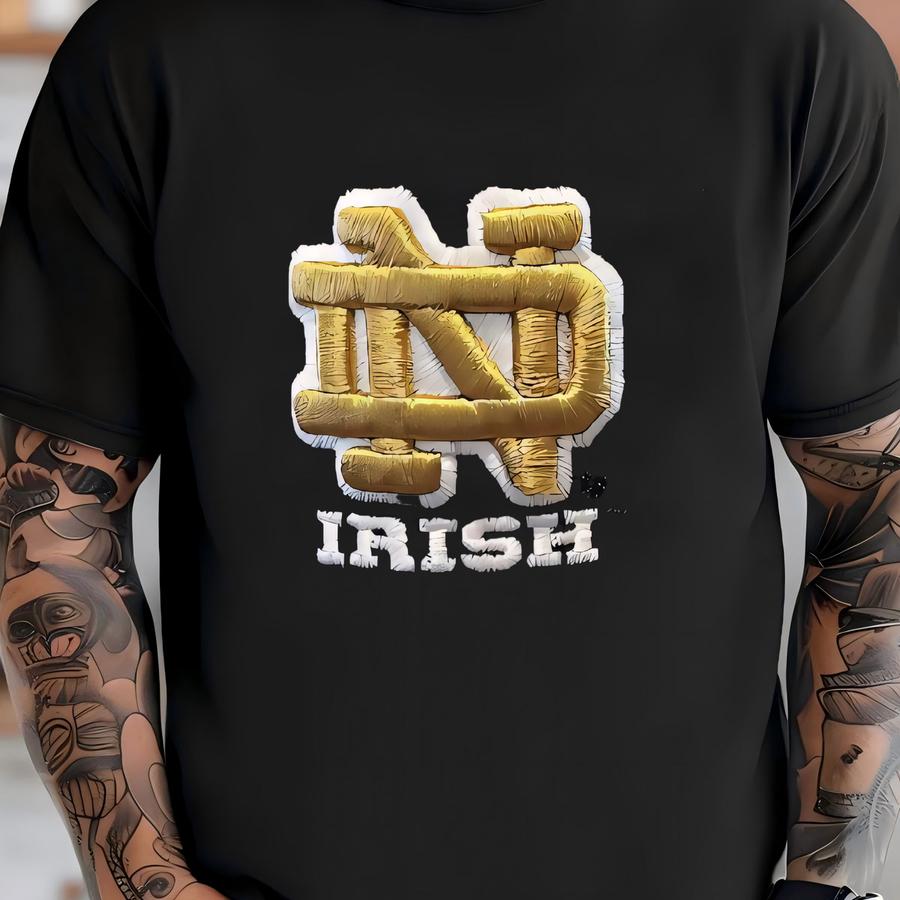 Vintage Fitted Hat 90s Blue Gold Wool Fighting Irish Retro Nd Ncaa T-shirt