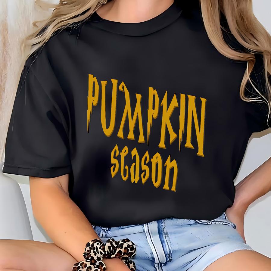 ® Pumpkin Season Harry Letters Halloween Tshirt, Universal Halloween Shirt, Pumpkin Tee, Harry Words Tshirt, Funny Harry Shirt T-shirt