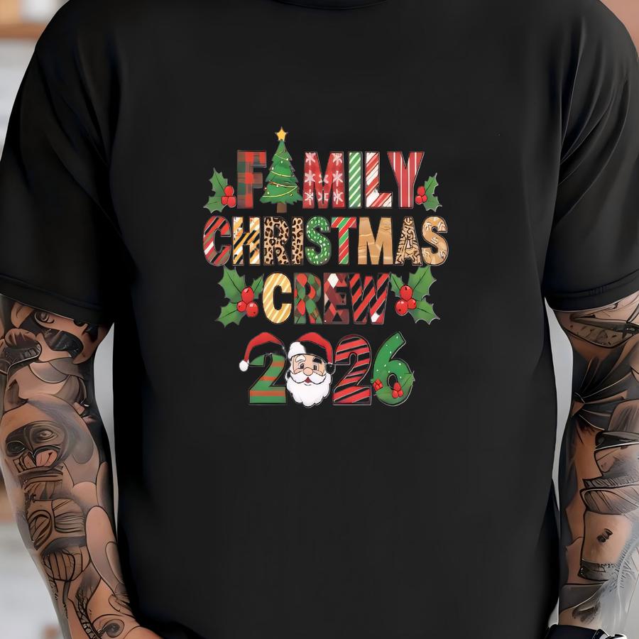 Family Christmas Crew 2026 Sweatshirt: Matching Holiday Outfit T-shirt