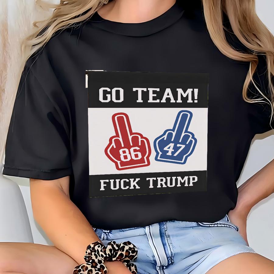 Go Team F*ck Foam Garden Flag, Fun Liberal Decor, Fdt Outdoor Banner, Sporty Home Decoration, Game Day Garden Sign T-shirt