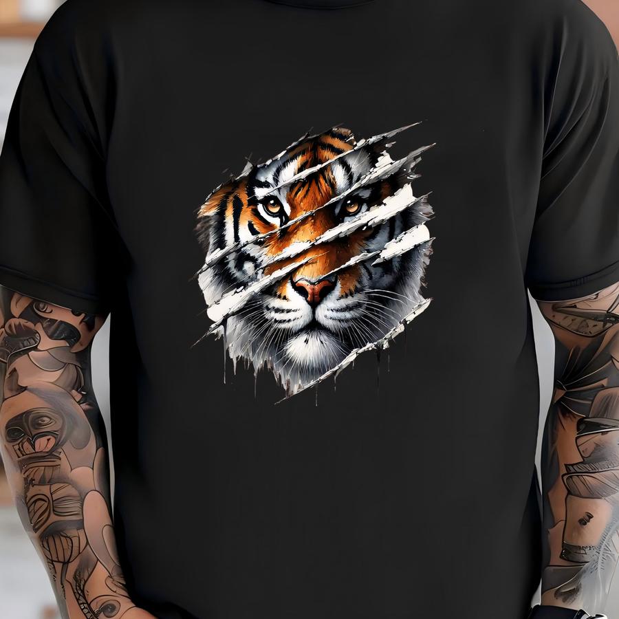 ® Tiger Graphic Shirt Retro Tiger Hoodie 90s Animal Gift For Tiger Lover Wild Cat Shirt Retro Jungle Safari Tiger Graphic Tee T-shirt