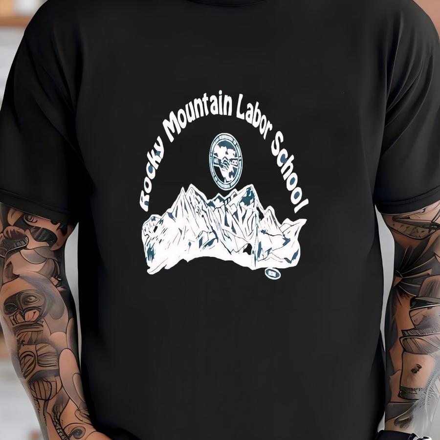 Vintage 1990's Rocky Mountain Labor School Graphic Mountain Sweatshirt / Medium T-shirt