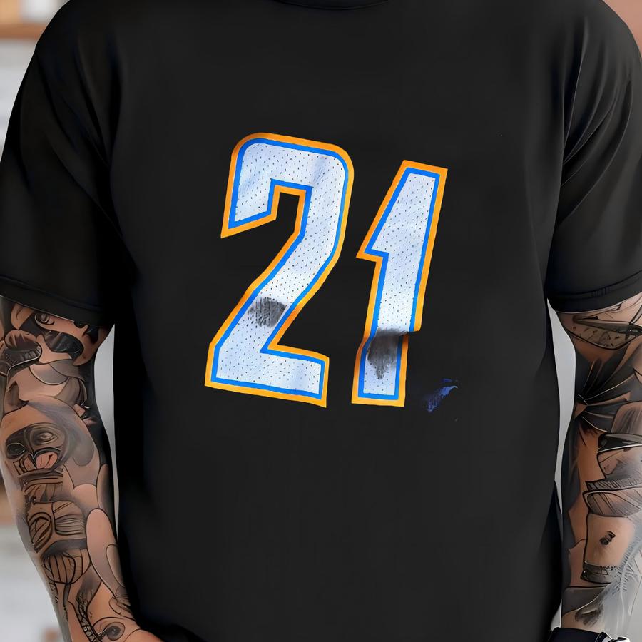 Vintage 00’s San Diego Chargers #21 Tomlinson Reebok Custom Crop Jersey T-shirt