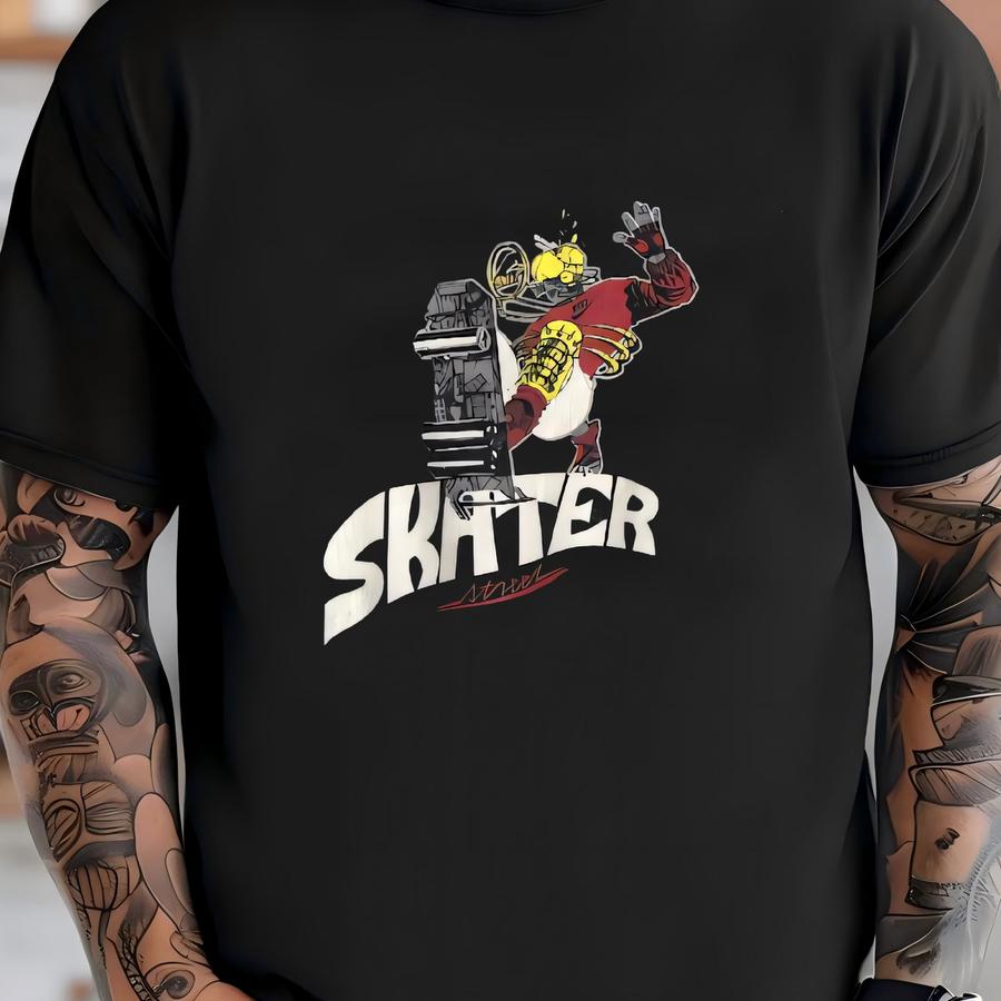 Vintage 90's Skater Street Black Sweatshirt Large Skater Street Skateboarding Graffiti Printed Sweater Skateboard Crewneck Pullover Size L T-shirt