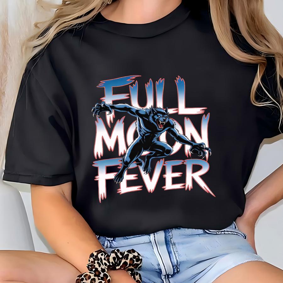 ® Hoodie, Full Moon Fever Shirt, Halloween Moon Tee, Halloween Party 2025, Full Moon Shirt, Gift For Men, Women T-shirt