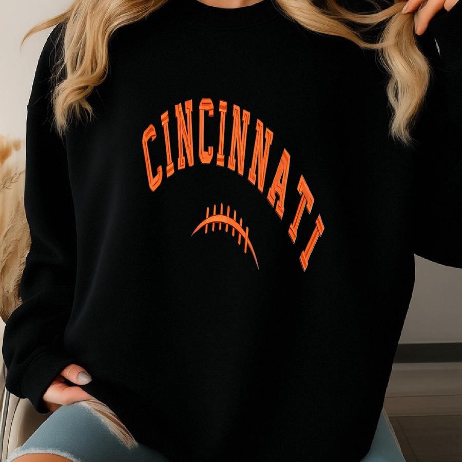 Cincinnati Football Quarter-zip Sweatshirt: Cozy Game Day Pullover Sweatshirt