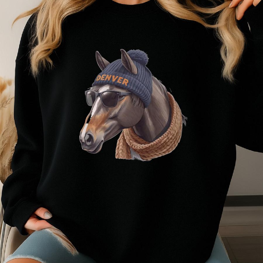 Denver Horse Fan Tee | Cool Equine Mascot Hoodie | Game Day Apparel Sweatshirt