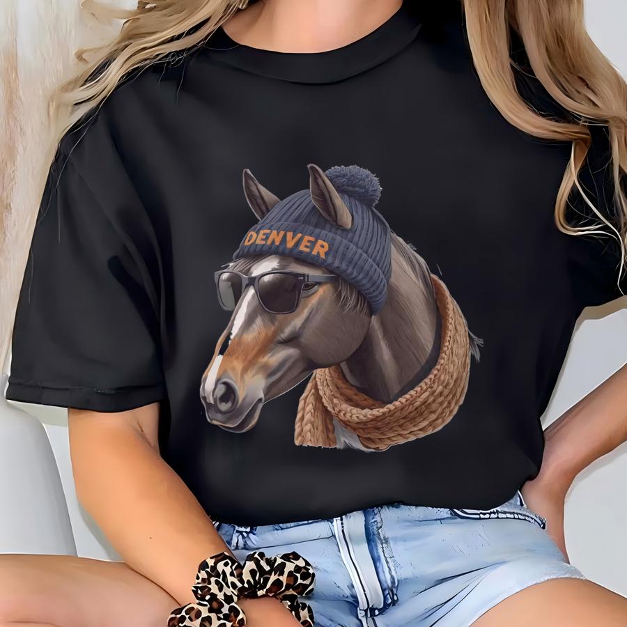 Denver Horse Fan Tee | Cool Equine Mascot Hoodie | Game Day Apparel T-shirt