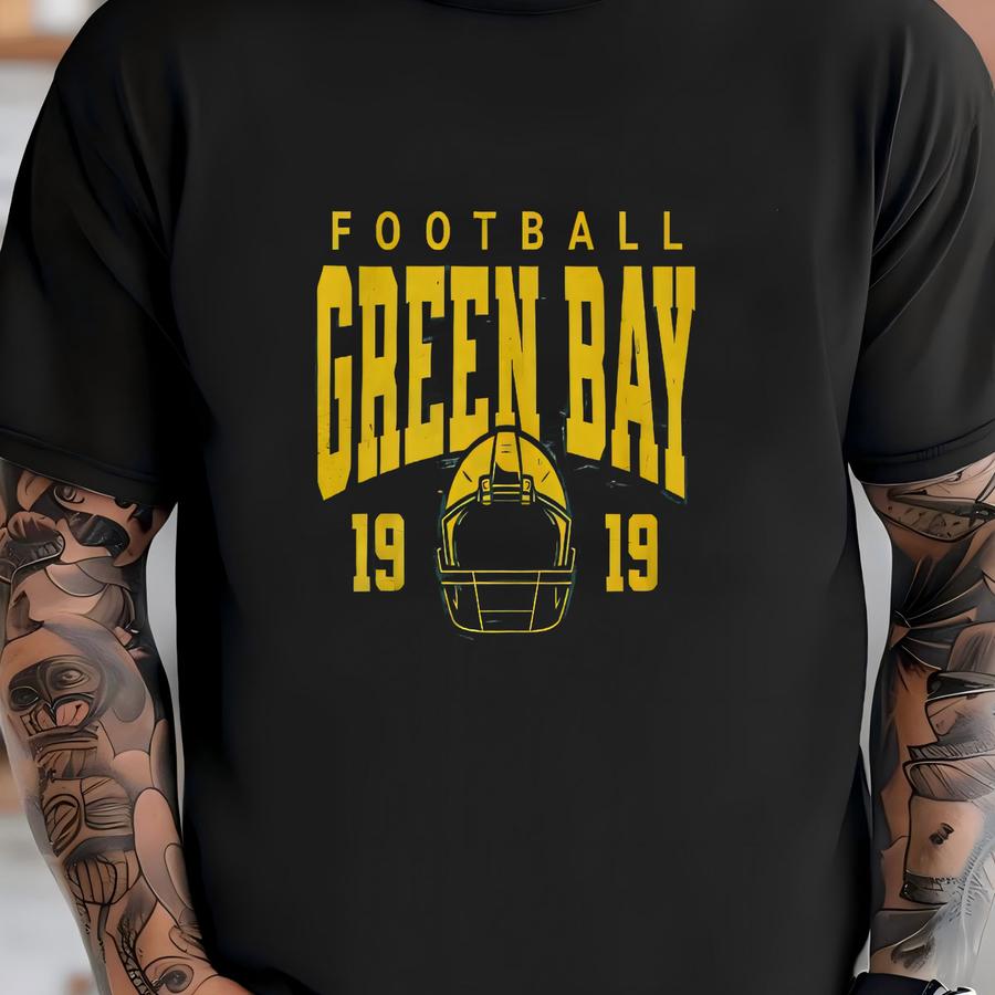 Distressed Vintage Style 4 Green Bay Football Unisex Apparel, Mens Womens Hoodies/crewneck Sweatshirts/hoodies, Sports Fan Gameday Outfit T-shirt