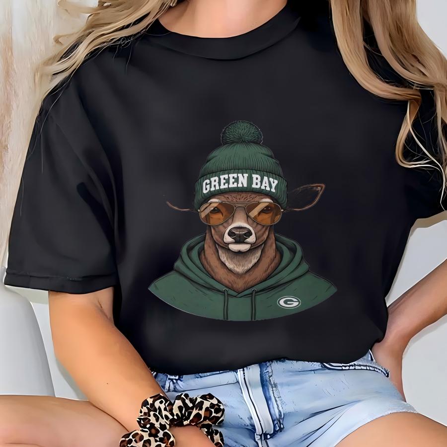 Green Bay Deer Fan Hoodie: Stag Mascot, Game Day Apparel T-shirt