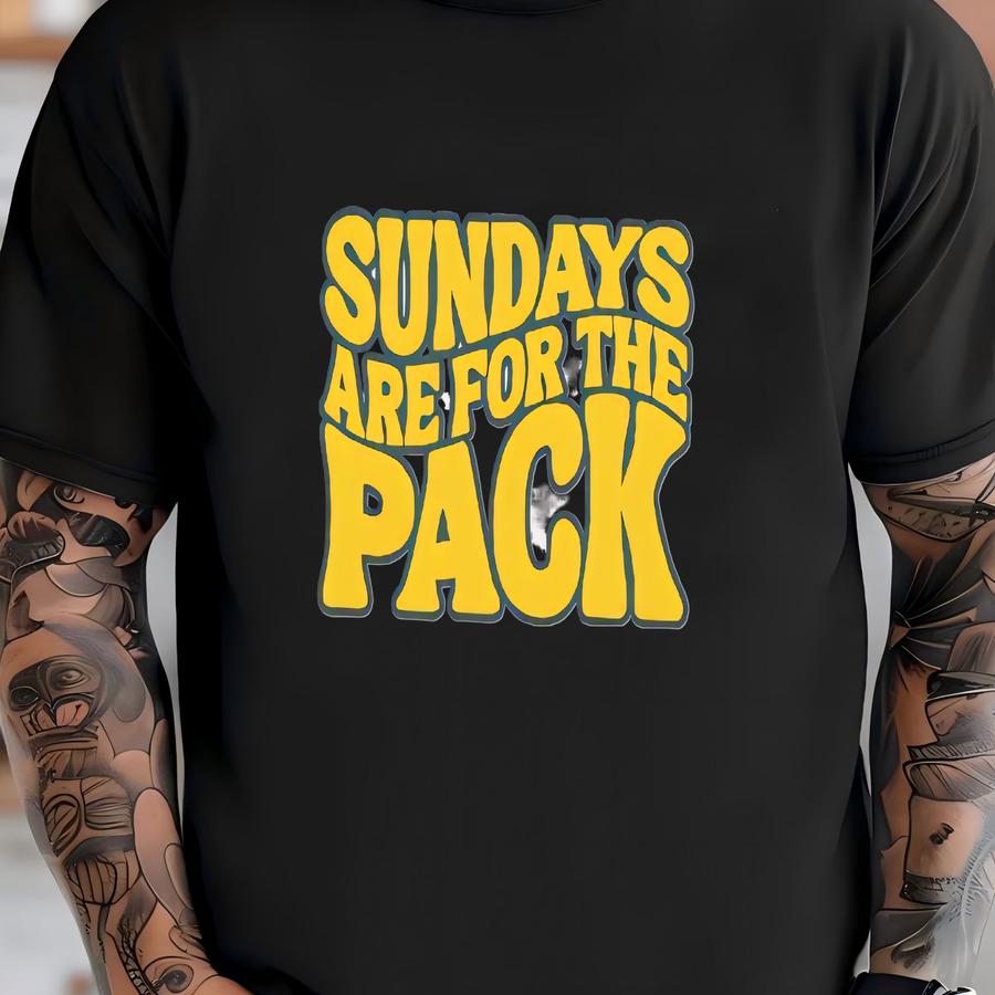 Green Bay Football Unisex Apparel, Crewneck Sweatshirts/ Hoodies, Gift For Sports Fan, Game Day Outfit, Sunday Pack Sve T-shirt