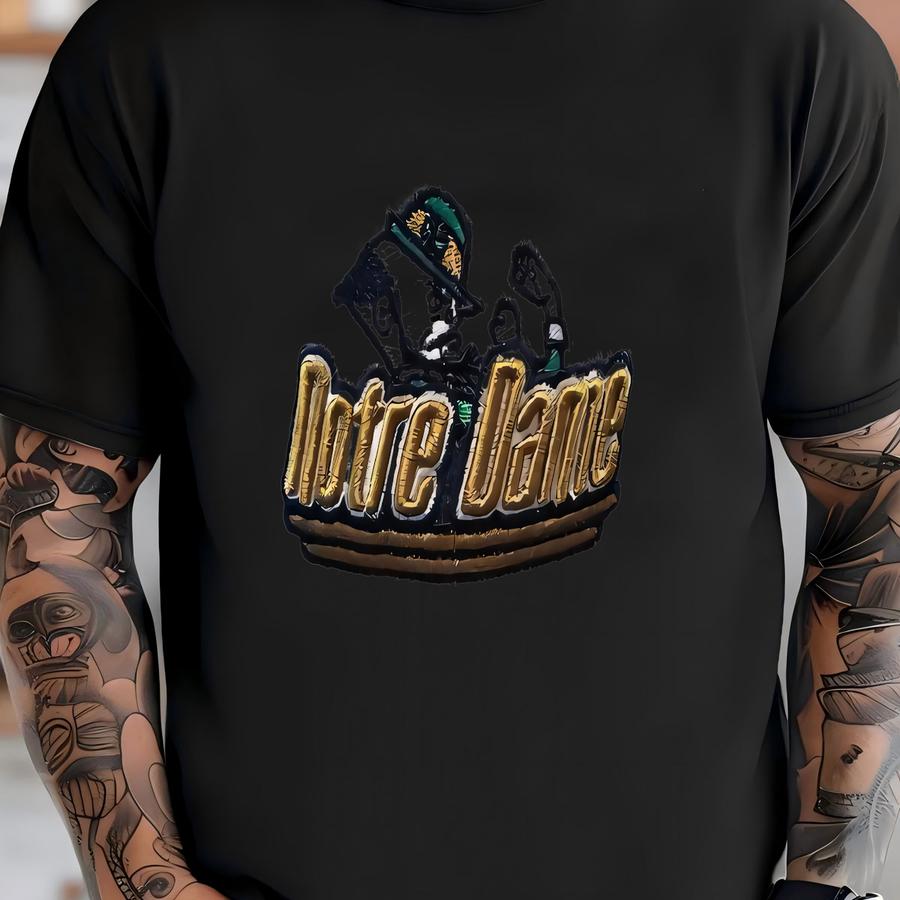 Vintage Strapback Hat 90s Blue Gold Fighting Irish Retro Nd Ncaa T-shirt