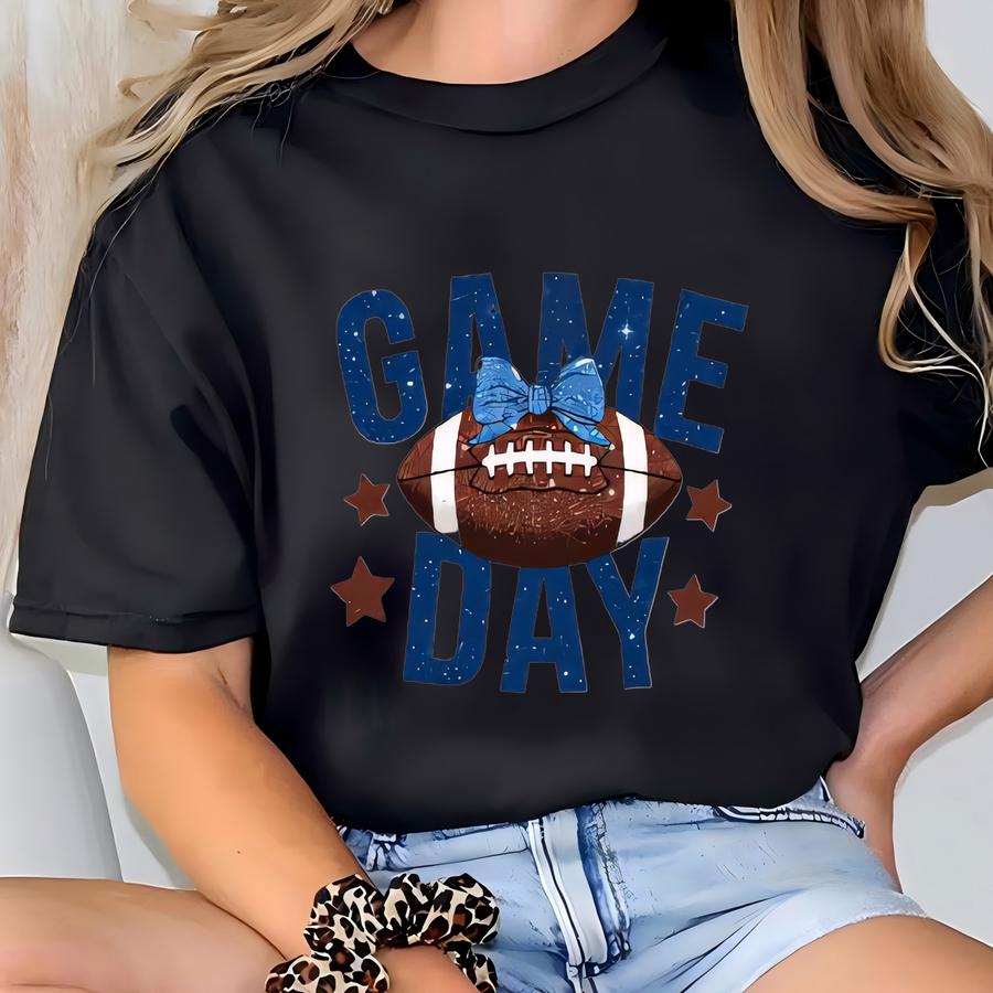 Game Day Football Baby Tee, Fantasy Football Season, Women's Cute Game Day Shirt, Vintage Bear Tee, Y2k Aesthetic Graphic 90s Crop Top T-shirt