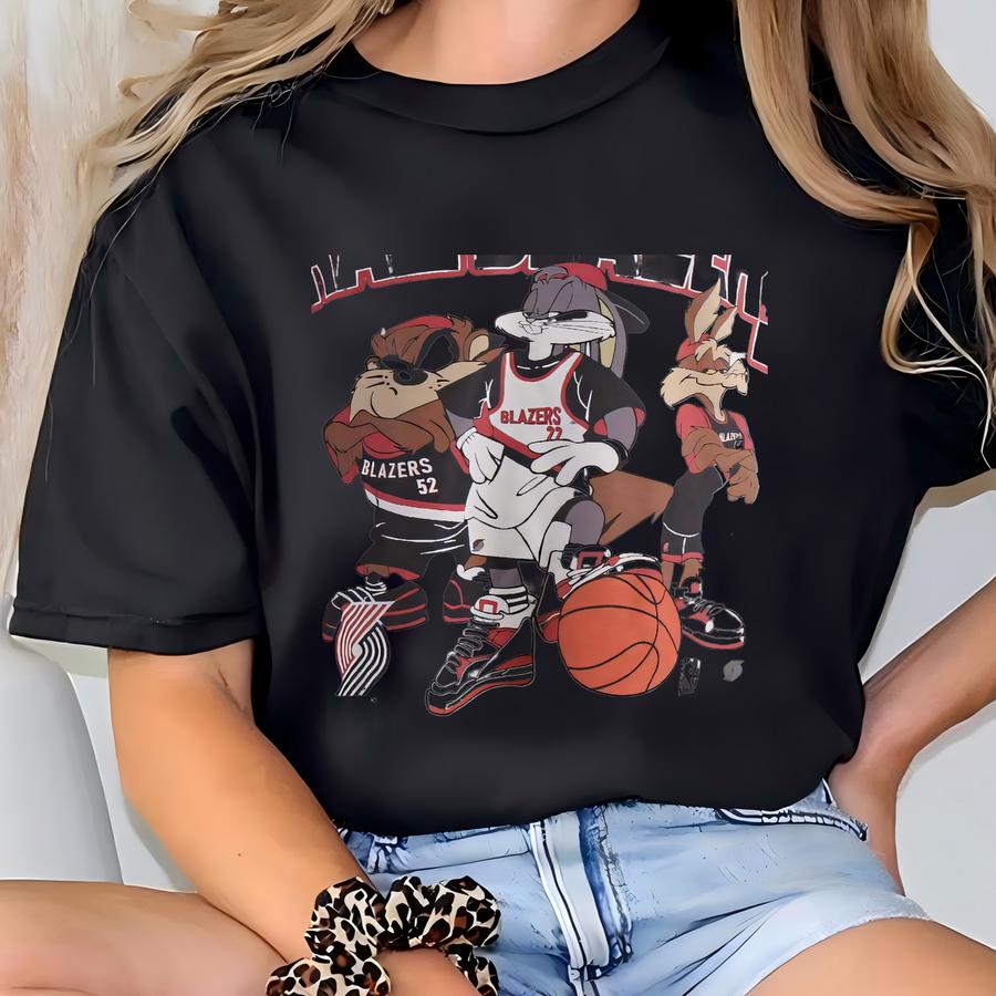 Vintage 00s Portland Trail Blazers Hoodie Portland Trail Blazers Sweatshirt Portland Trail Blazers Basketball Sweater Hoodie Jacket Men T-shirt